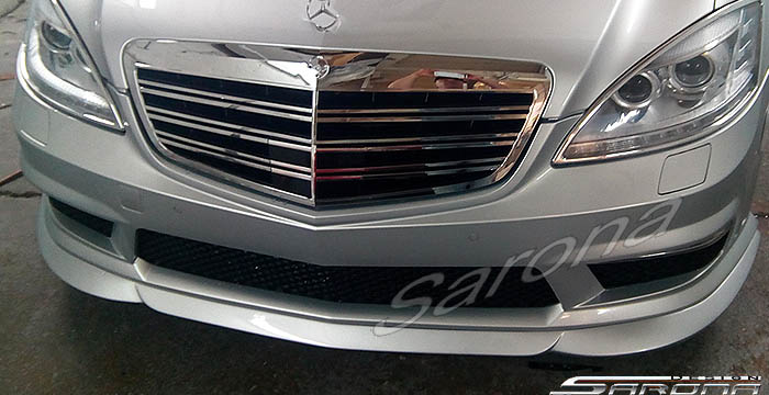 Custom Mercedes S Class  Sedan Front Lip/Splitter (2010 - 2013) - $390.00 (Part #MB-052-FA)